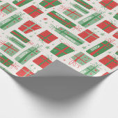 Persoonlijke naam Boho Cadeaus Pattern Kerstmis Cadeaupapier (Hoek)