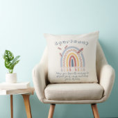 Persoonlijke naam Boho Rainbow Butterfly Kussen (Stoel)