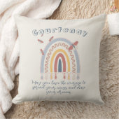 Persoonlijke naam Boho Rainbow Butterfly Kussen (Deken)