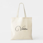 Persoonlijke naam boodschappentas tote bag (Achterkant)