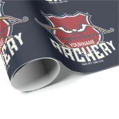 Persoonlijke NAAM Boogschutterssport Recurveboog P Cadeaupapier (Rol Hoek)