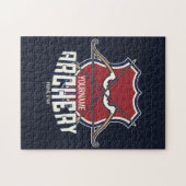 Persoonlijke NAAM Boogschutterssport Recurveboog P Legpuzzel (Horizontaal)