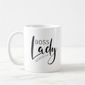 Persoonlijke naam Boss Lady Logo Coffee Mok (Links)