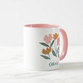 Persoonlijke naam botanisch geïllustreerde bruidsm mok (Voorkant rechts)
