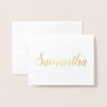 Persoonlijke naam | Bridesmaid Stationery Samantha Folie Kaarten<br><div class="desc">Leeg van binnen voor u om uw eigen gevoelens te schrijven.</div>