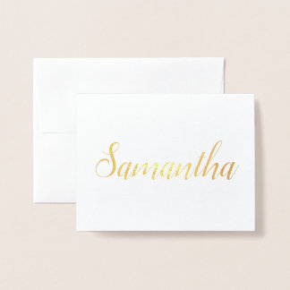 Persoonlijke naam | Bridesmaid Stationery Samantha Folie Kaarten