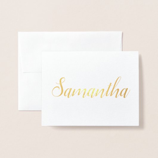 Persoonlijke naam | Bridesmaid Stationery Samantha Folie Kaarten (Voorkant met envelop)
