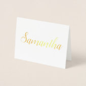 Persoonlijke naam | Bridesmaid Stationery Samantha Folie Kaarten (Voorkant)