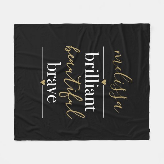 Persoonlijke naam Briljant mooi dapper Fleece Deken (Voorkant (Horizontaal))