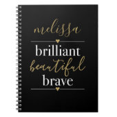 Persoonlijke naam Briljant mooi dapper Notitieboek (Voorkant)