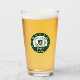 Persoonlijke naam bruidsjonker groen heraldisch glas