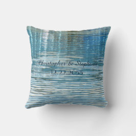 Persoonlijke naam bruiloft Reflection Lake Square Kussen