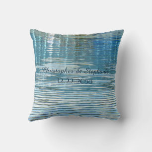 Persoonlijke naam bruiloft Reflection Lake Square Kussen