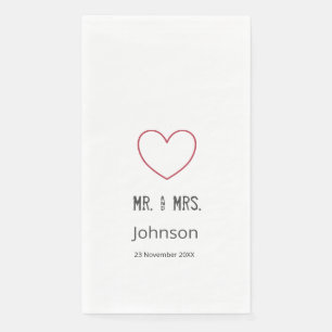 persoonlijke naam bruiloft-typografie servet