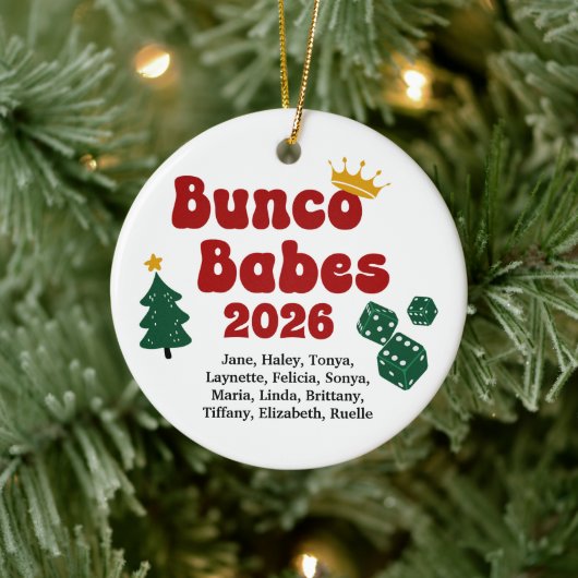 Persoonlijke Naam Bunco Babes Ornament (Boom)
