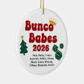 Persoonlijke Naam Bunco Babes Ornament (Rechts)