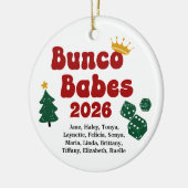 Persoonlijke Naam Bunco Babes Ornament (Links)