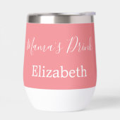 Persoonlijke naam cadeau mama roze wit (Links)