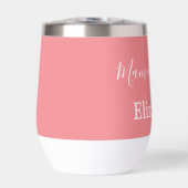 Persoonlijke naam cadeau mama roze wit (Voorkant)