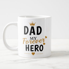 Persoonlijke naam cadeau voor vader grote koffiekop