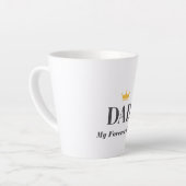 Persoonlijke naam cadeau voor vader latte mok (Linkerhoek)