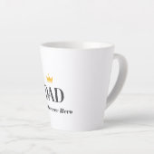 Persoonlijke naam cadeau voor vader latte mok (Rechterhoek)