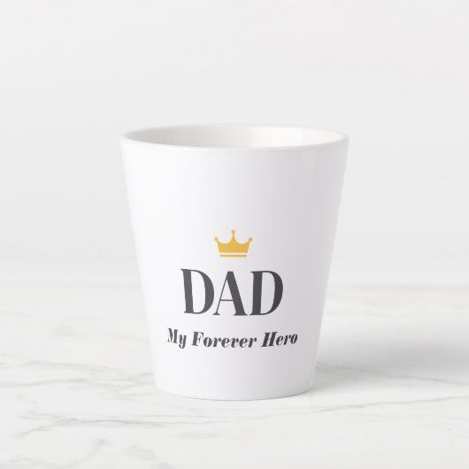 Persoonlijke naam cadeau voor vader latte mok (Voorkant)