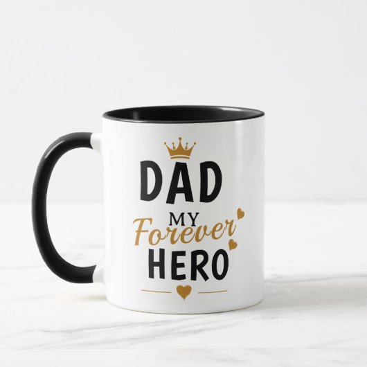 Persoonlijke naam cadeau voor vader mok (Links)