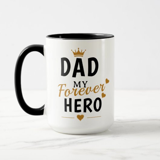 Persoonlijke naam cadeau voor vader mok (Links)