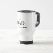 Persoonlijke naam cadeau voor vader reisbeker (Voorkant rechts)
