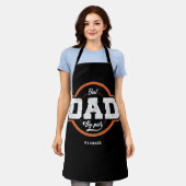 Persoonlijke naam cadeau voor vader schort (Gedragen)