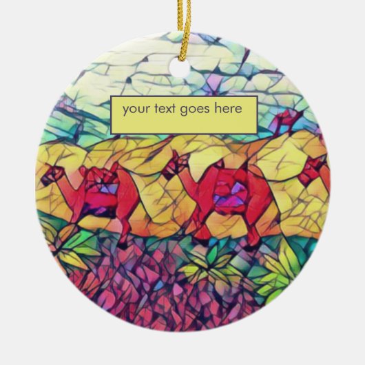 Persoonlijke naam | Camels Gifts Three Wise Mannen Keramisch Ornament (Voorkant)