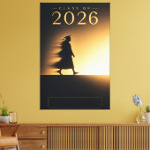 Persoonlijke Naam Canvas Kunst Klas van 2026 (Insitu (Woonkamer))