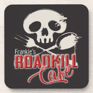 Persoonlijke naam Cheeky Roadkill Cafe Diner Bier Onderzetter