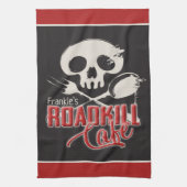 Persoonlijke naam Cheeky Roadkill Cafe Diner Theedoek (Verticaal)