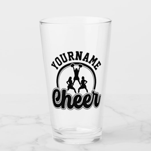 Persoonlijke NAAM Cheer Team Varsity Cheerleader Glas (Voorkant)