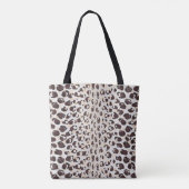 Persoonlijke naam Cheetah Print Animal Pattern Tote Bag (Achterkant)