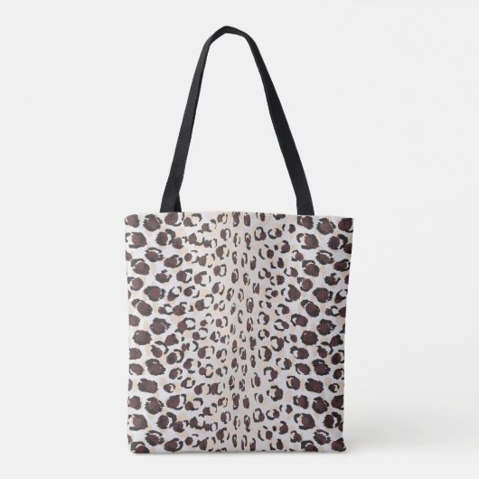 Persoonlijke naam Cheetah Print Animal Pattern Tote Bag (Achterkant)