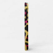 Persoonlijke naam chic goud glitters zwart luipaar Case-Mate iPhone case (Achterkant/links)