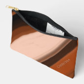 Persoonlijke naam chocolade toffee taupe etui (Open)