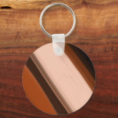 Persoonlijke naam chocolade toffee taupe sleutelhanger (Achterkant)