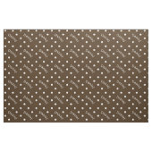 Persoonlijke naam Chocolate Brown Polka Dot Stof (Yard (91,4 cm))