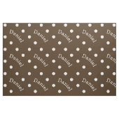 Persoonlijke naam Chocolate Brown Polka Dot Stof (Fat Quarter)