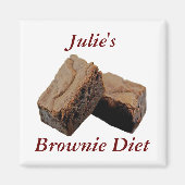 Persoonlijke naam Chocolate Brownie Diet Magneet (Voorkant)
