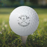 Persoonlijke naam Classic Golf Clubs Golfballen<br><div class="desc">Pas de naam aan om een klassiek en stijlvol golfcadeau te creëer. Ideaal voor individuen,  golfclubs en als bedrijfscadeau. Ontworpen door: Thisnotme©</div>
