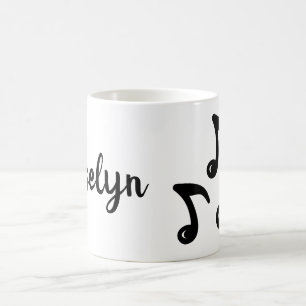 Persoonlijke naam Cool Musical Notes Koffiemok