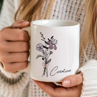 Persoonlijke naam Coquette geboortebloem Februari