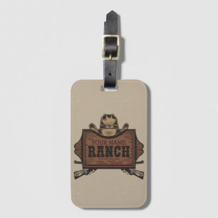 Persoonlijke naam Cowboy Pistolen Westerne Ranch S Bagagelabel