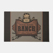Persoonlijke naam Cowboy Pistolen Westerne Ranch S Deurmat (Voorkant)