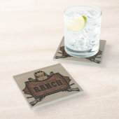 Persoonlijke naam Cowboy Pistolen Westerne Ranch S Glazen Onderzetter (Schuin)